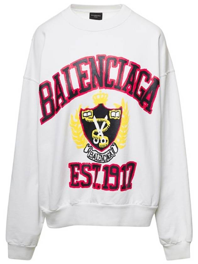 Luxury Balenciaga Graphic Printing Sweatshirt White