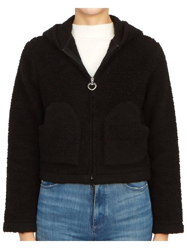 Luxury Balenciaga Softwear Heart Zip-up Hoodie Black