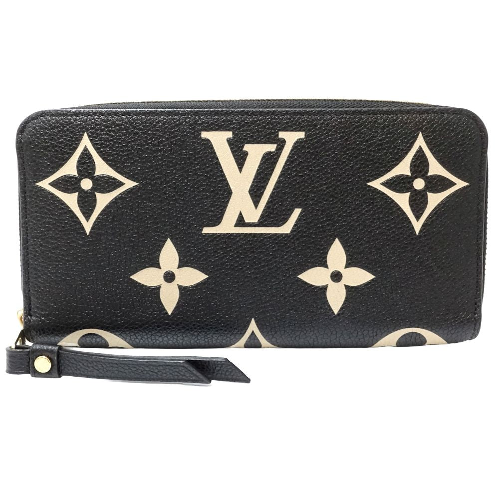 Louis Vuitton Zippy Wallet Bicolor Monogram Black Beige
