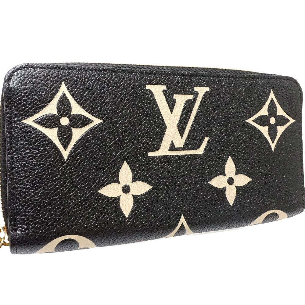 Louis Vuitton Zippy Wallet Bicolor Monogram Black Beige