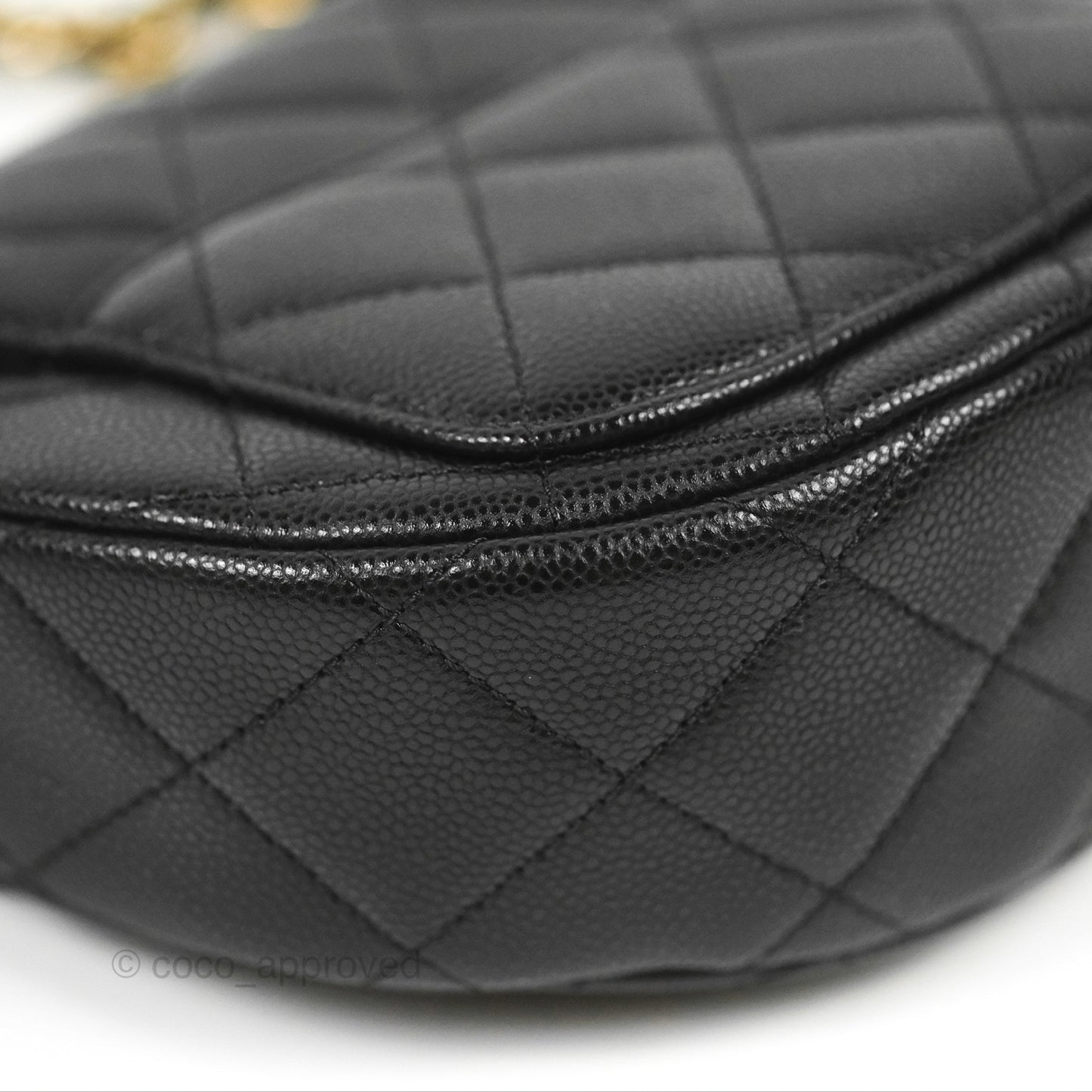Chanel Mini Messenger Black Caviar Bag 23P
