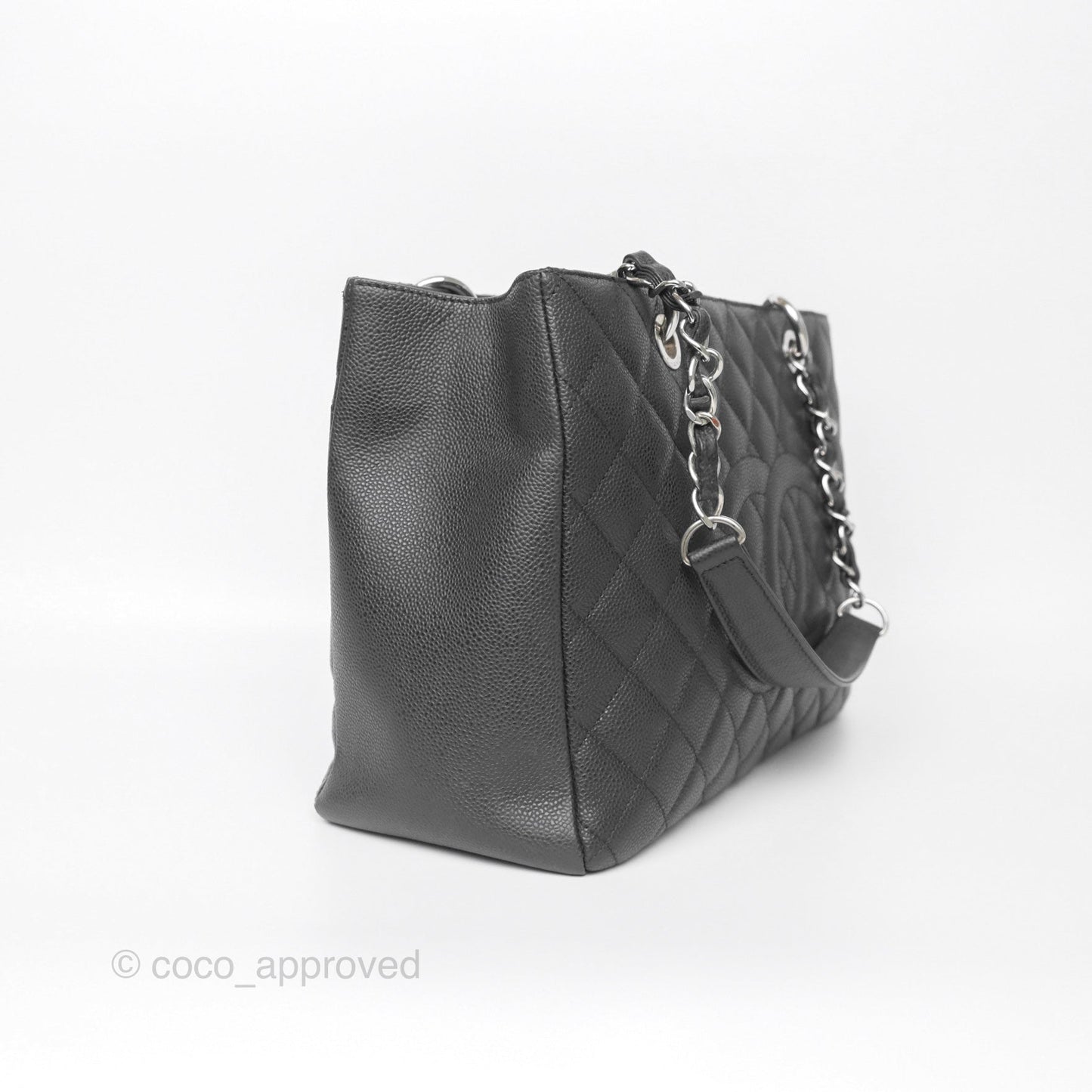 Chanel GST Black Caviar Silver Hardware
