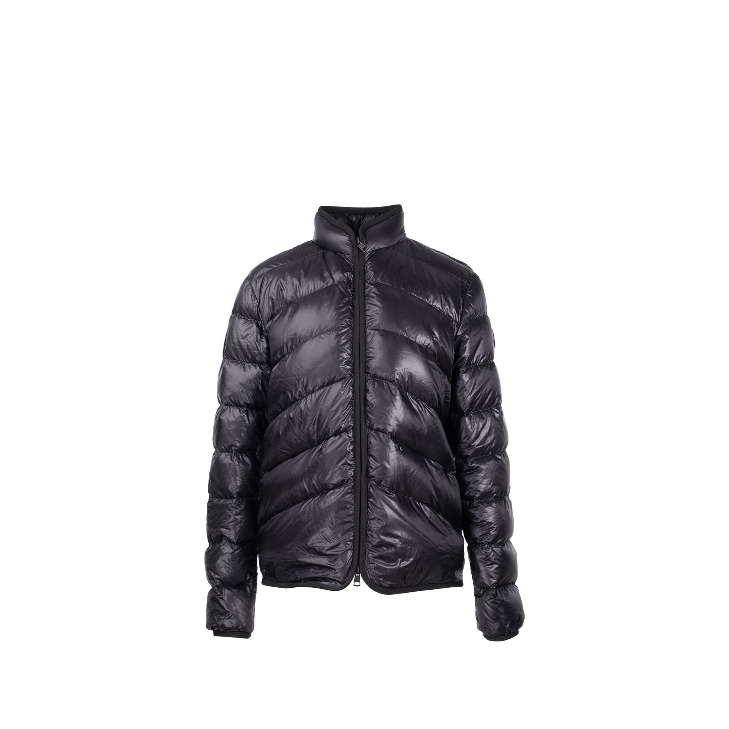 Moncler size 3 men’s zip padded jacket black