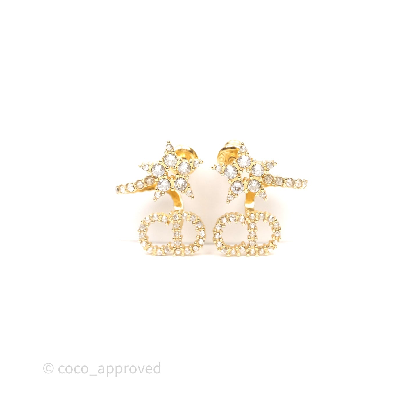 Christian Dior Clair D Lune Earrings Gold