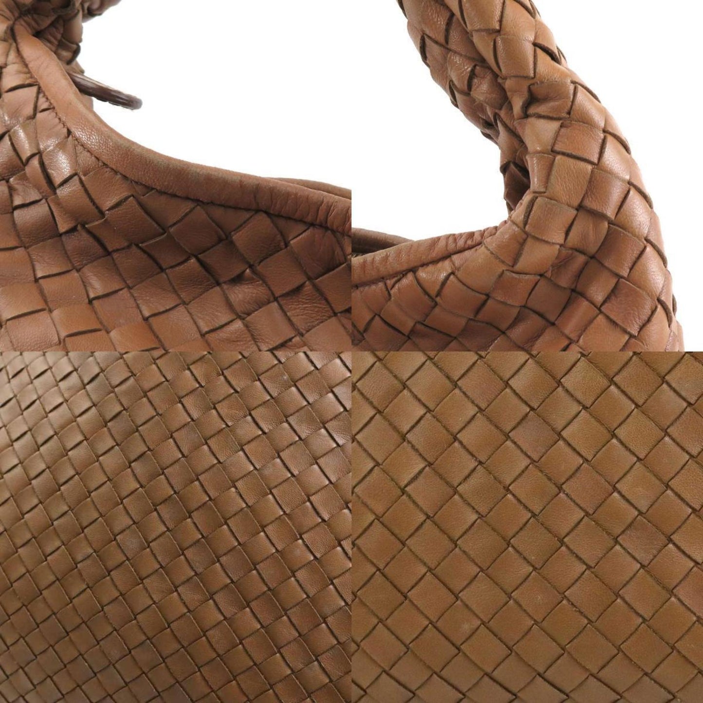 Luxury Bottega Veneta Intrecciato  yellow Leather Shoulder Bag ()