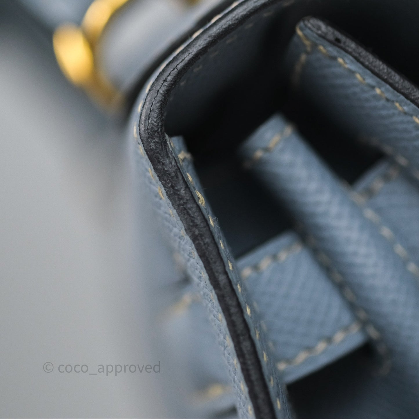 Hermès Kelly II 28 Sellier Bleu Lin J7 Epsom Gold Hardware