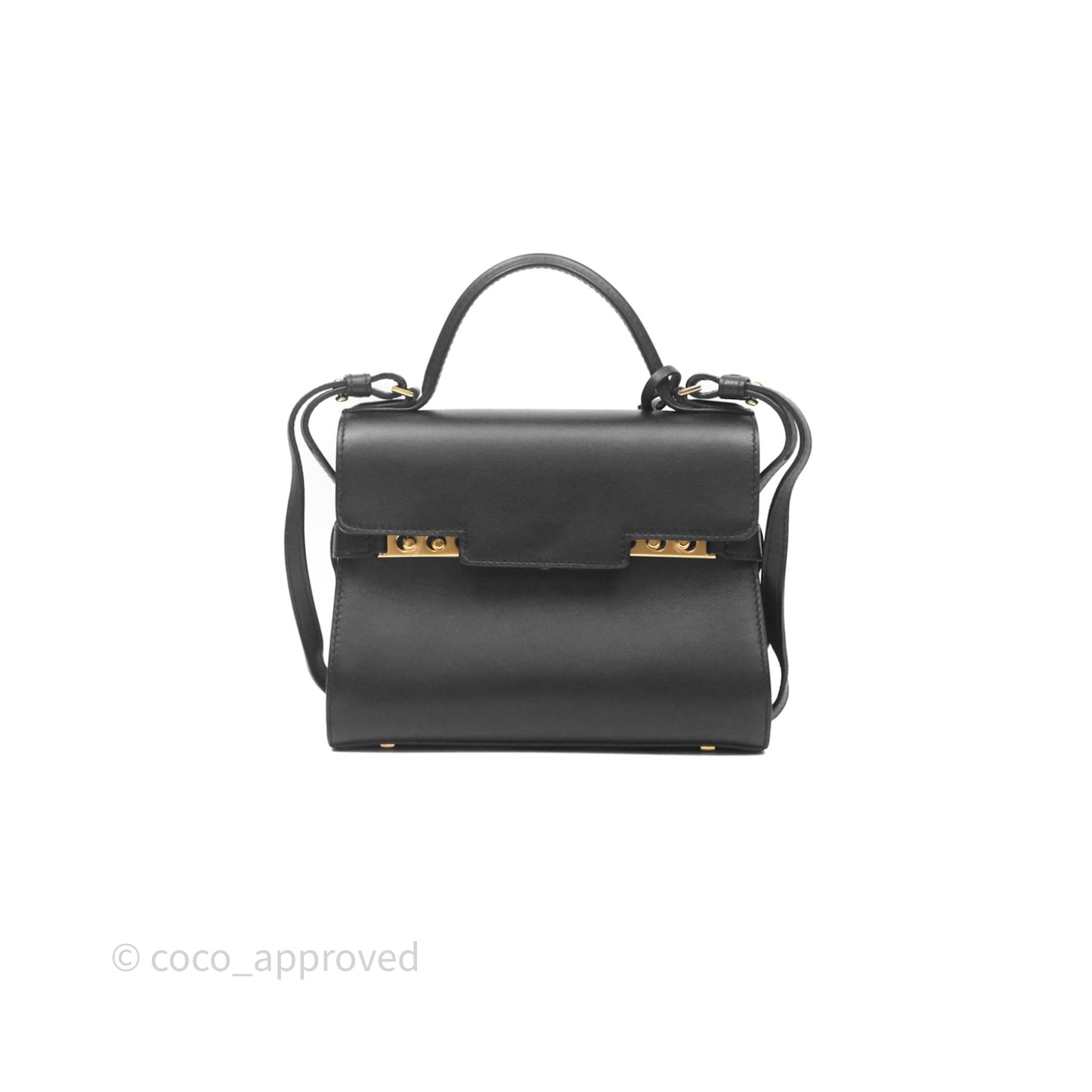 Delvaux Tempête Mini Black Calfskin Gold Hardware