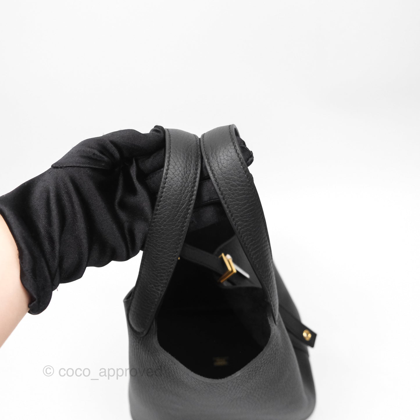 Hermès Picotin Lock 18 Noir 89 Taurillon Clemence Gold Hardware