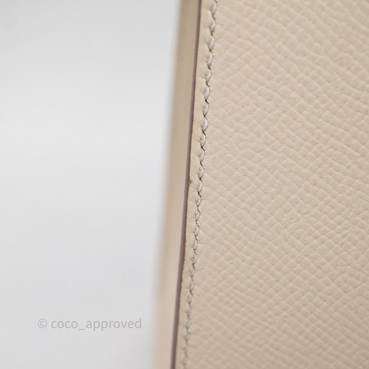 Hermes Kelly 25 Craie Epsom Gold Hardware