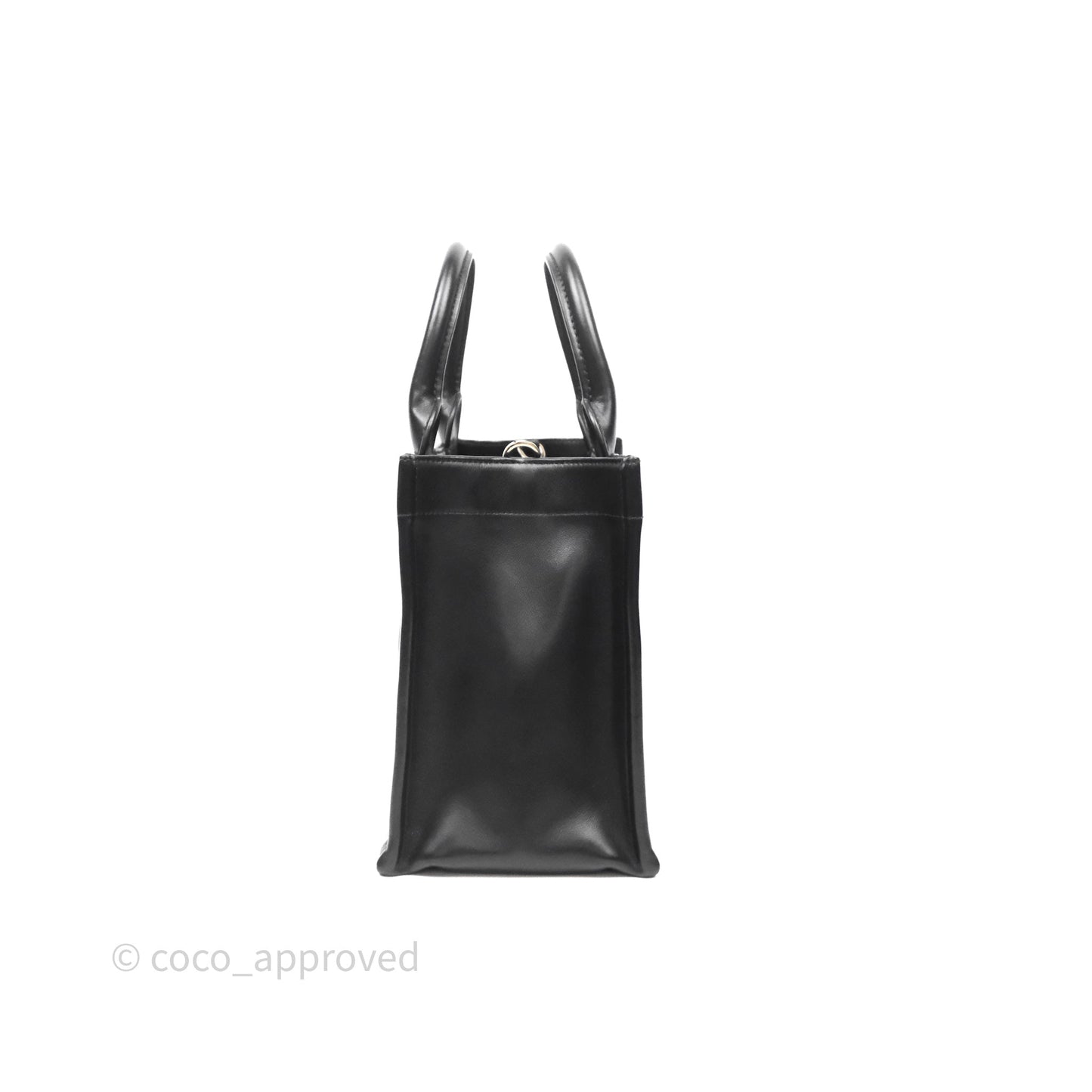 Christian Dior Small Dior Book Tote Black Macrocannage Calfskin Gold Hardware
