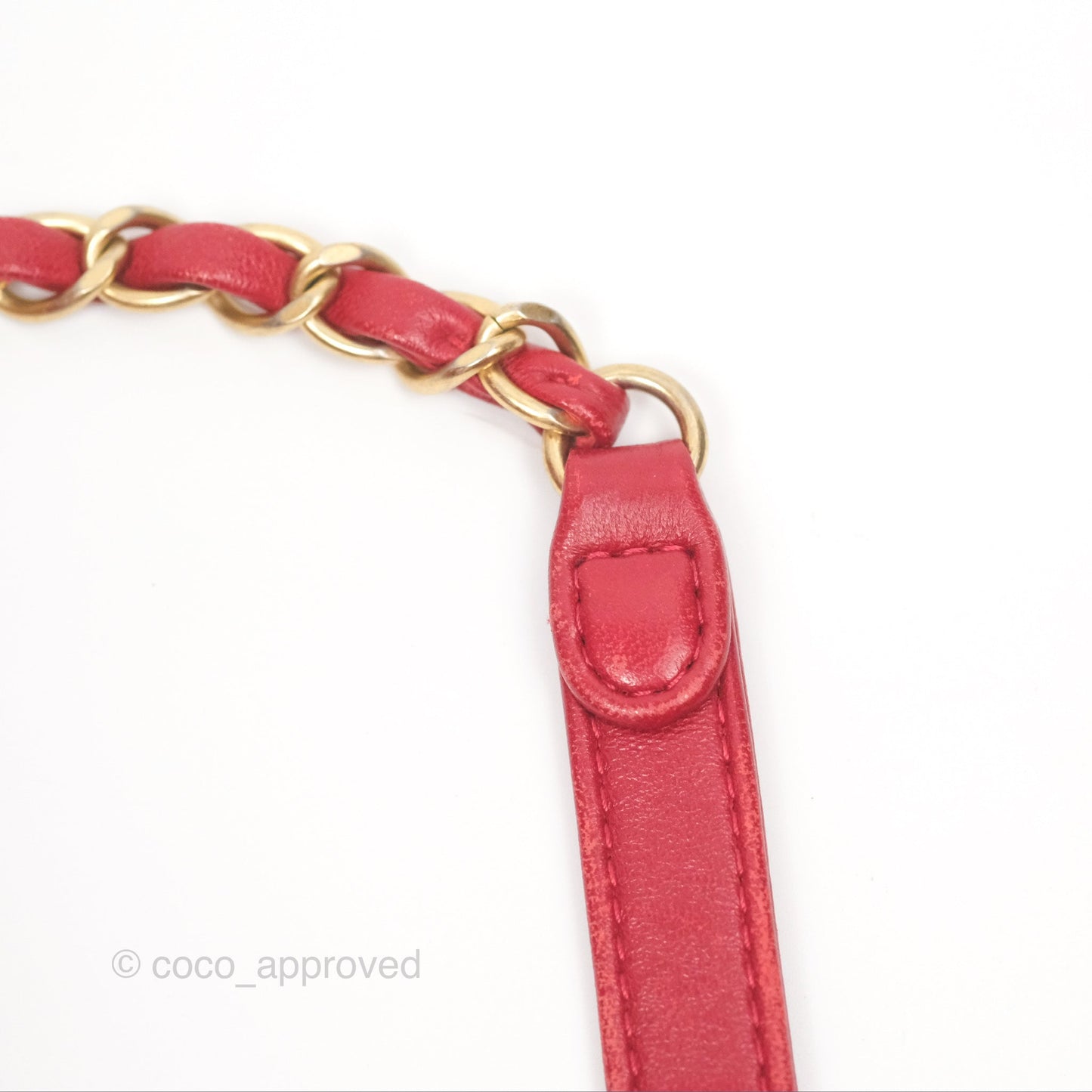 Chanel Tote Bag Red Lambskin Aged Gold Hardware