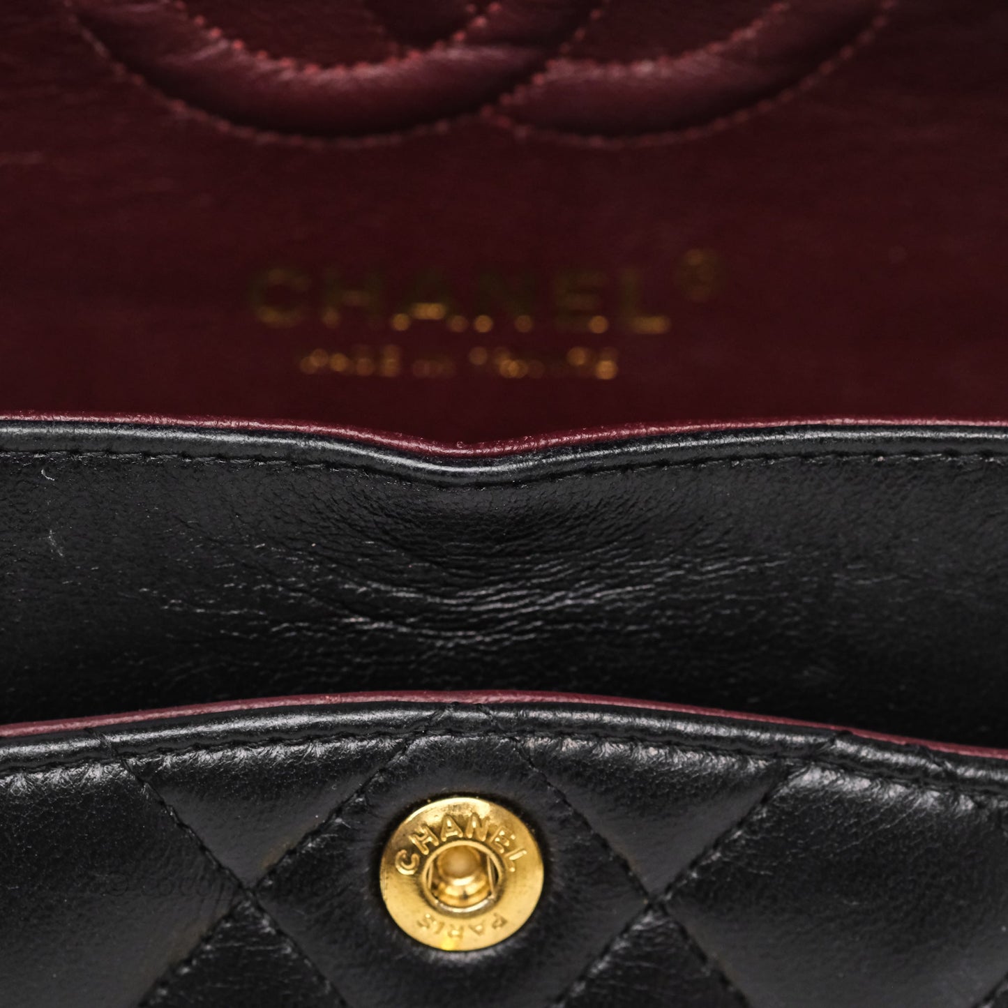 Chanel Small Classic Flap Quilted Black Lambskin Gold Hardware