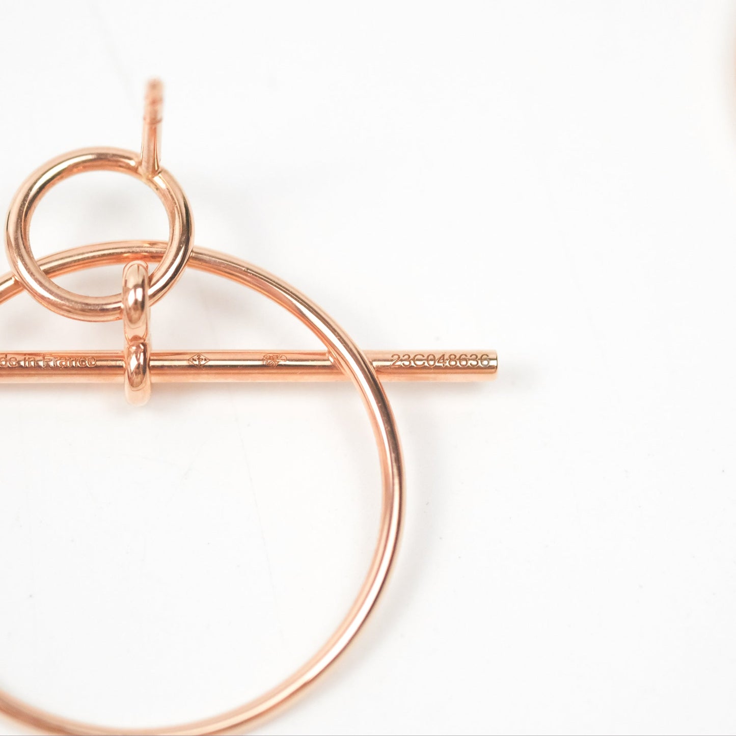 Hermès Loop Earrings Small Model Rose Gold