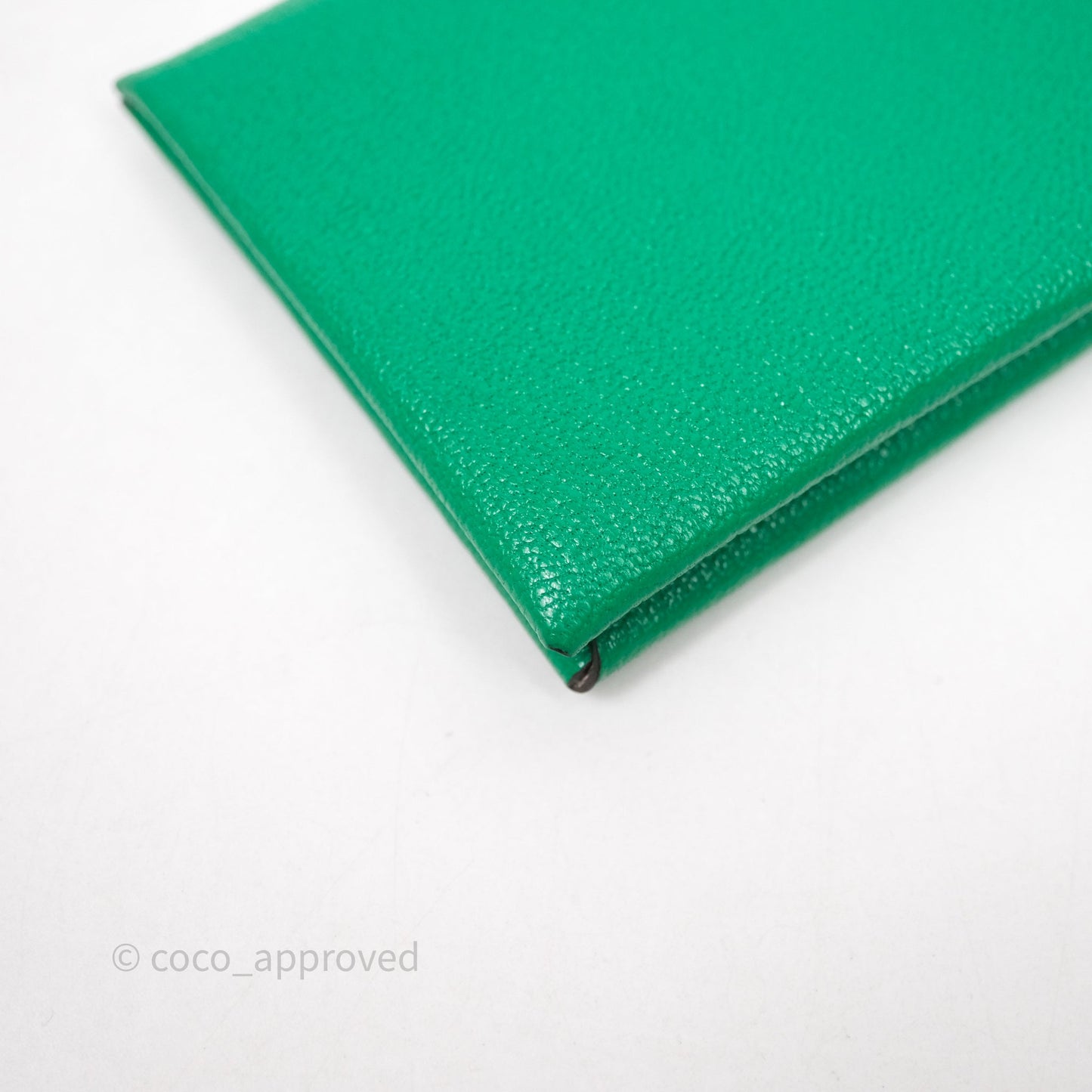 Hermès Calvi Verso Card Holder Vert Mysore