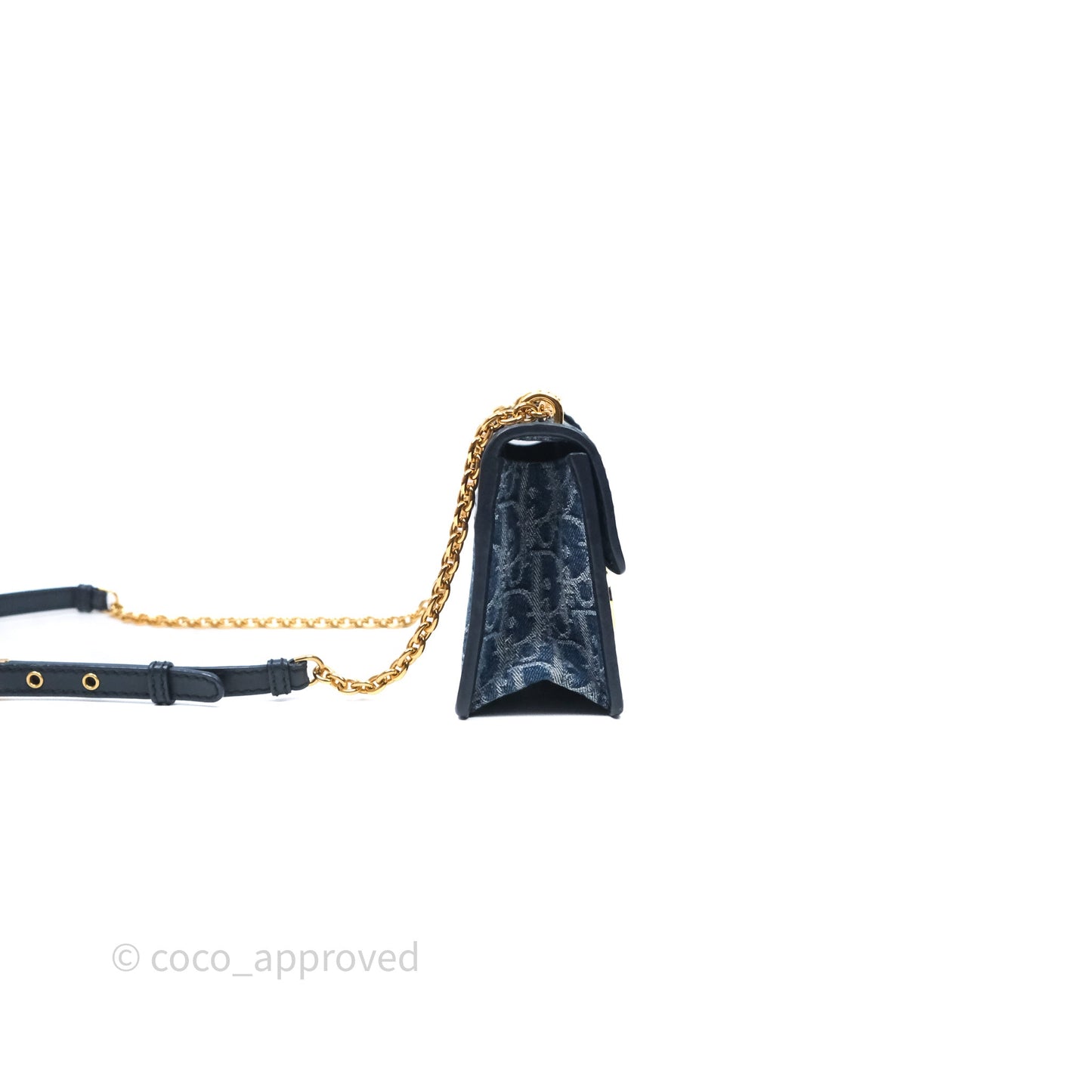 Christian Dior Montaigne East-West Bag Denim With Chain