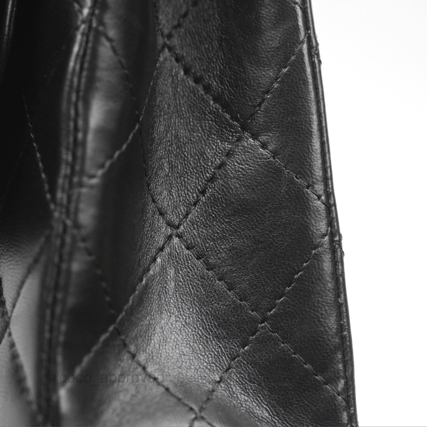 Chanel Classic M/L Medium Flap Quilted Black Lambskin Gold Hardware