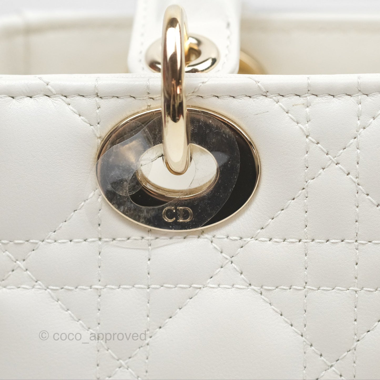 Christian Dior Small Lady Dior My ABCDior Bag Latte Cannage Lambskin