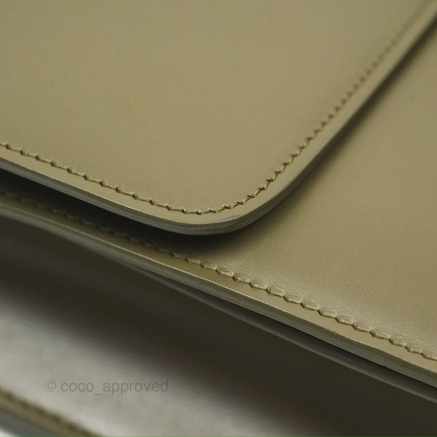 Celine Medium Classic Box Flap Dark Olive Green Box Calfskin Gold Hardware