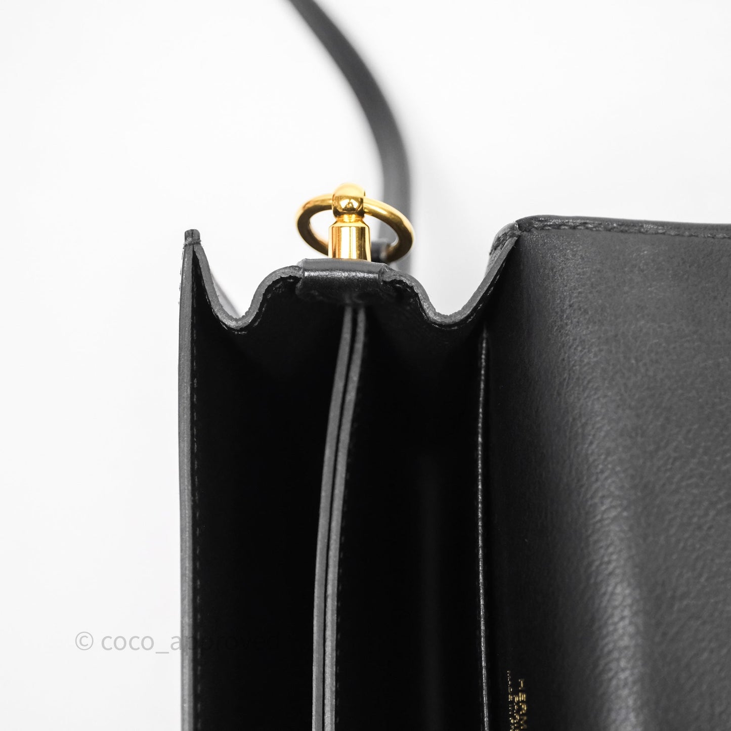 Hermès Roulis Mini 18 Black Veau Evergrain Gold Hardware