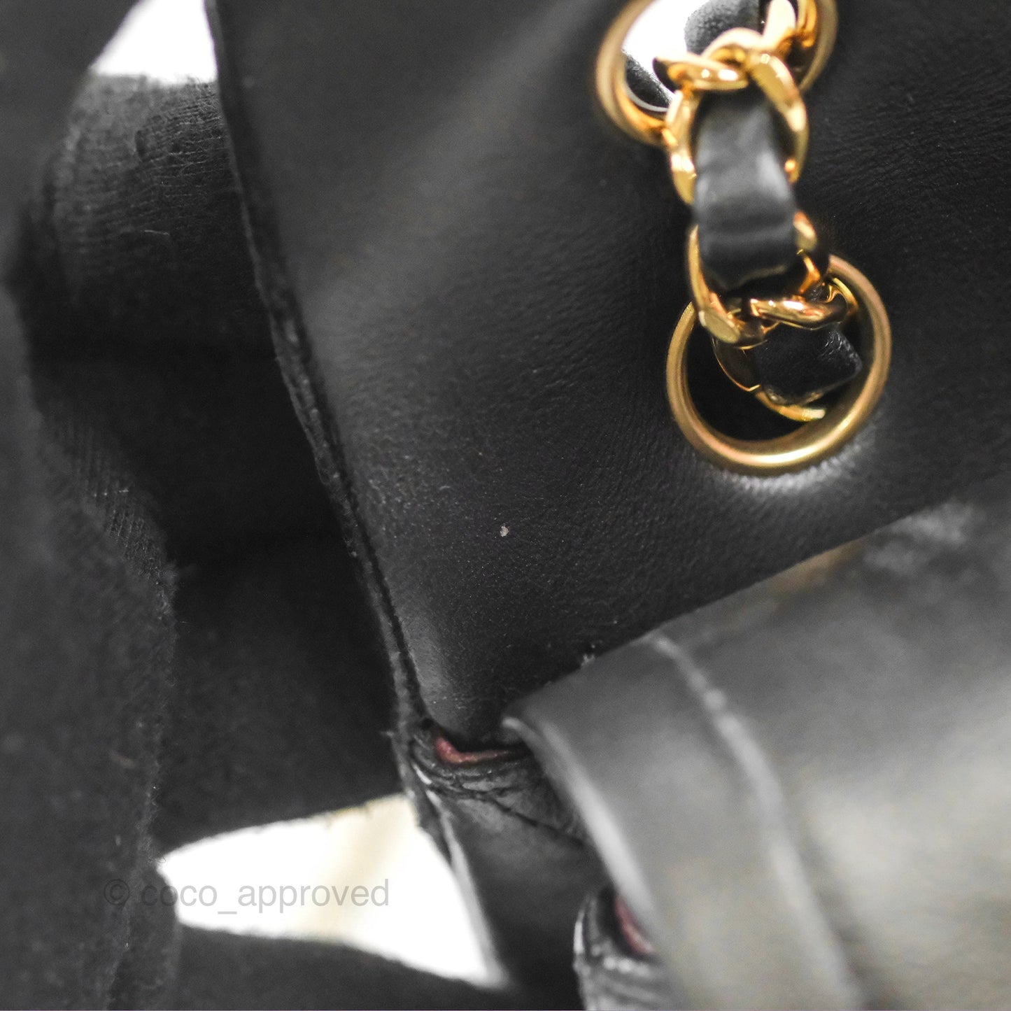 Chanel Classic M/L Medium Flap Quilted Black Lambskin Gold Hardware