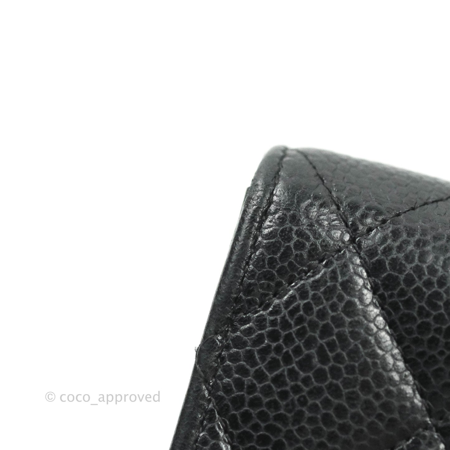 Chanel Quilted Long Wallet Black Caviar Gold Hardware