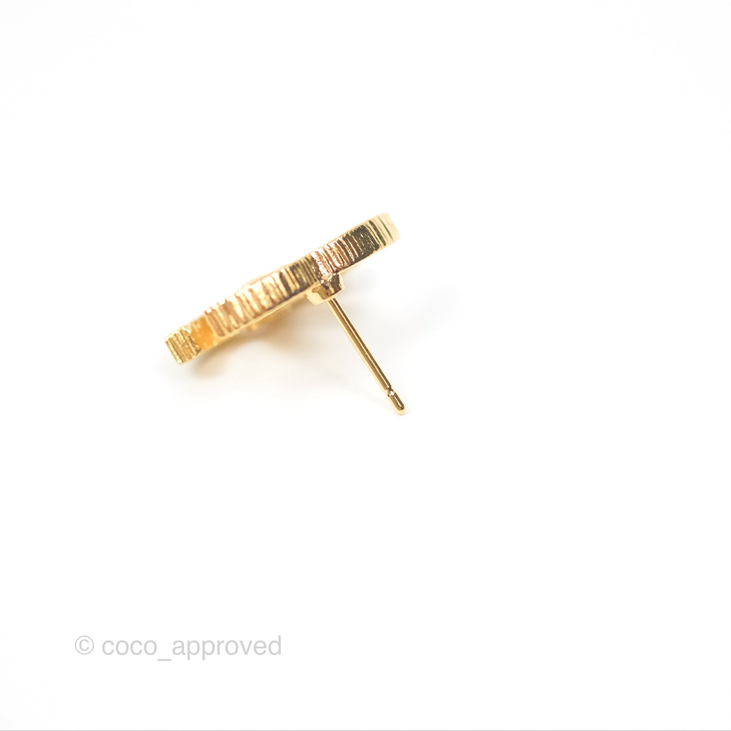 Chanel CC Earrings Gold Tone 24C