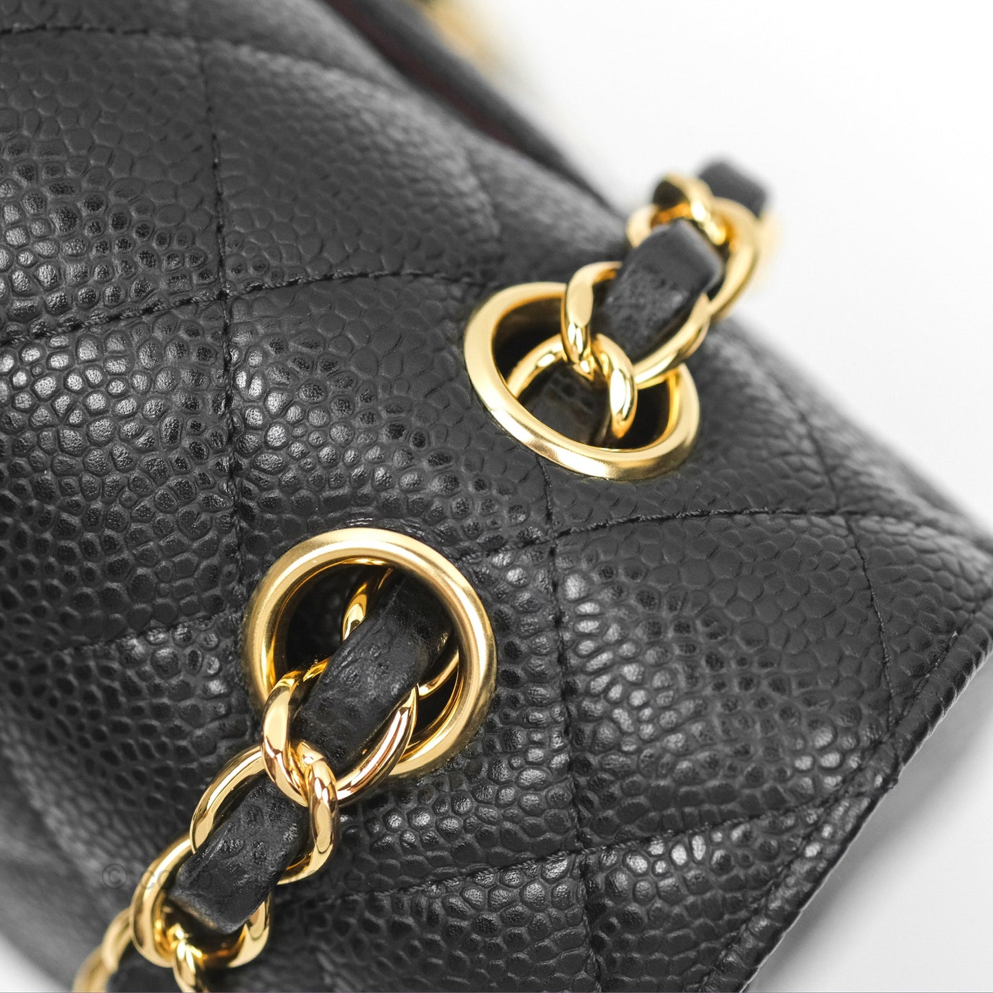 Chanel Classic M/L Medium Flap Quilted Black Caviar Gold Hardware