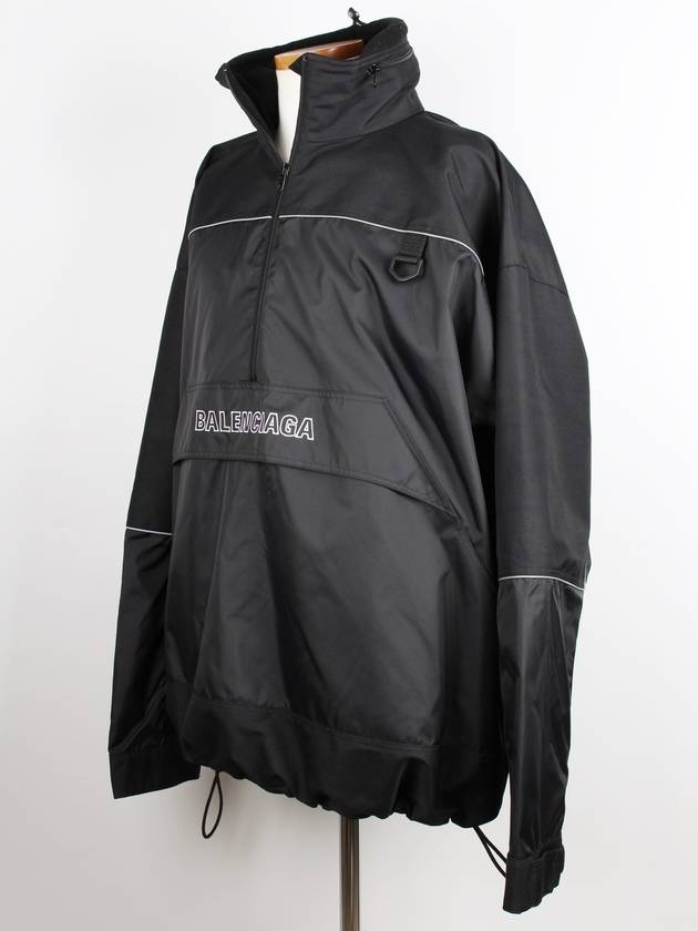 Luxury Balenciaga Logo Anorak Black 46