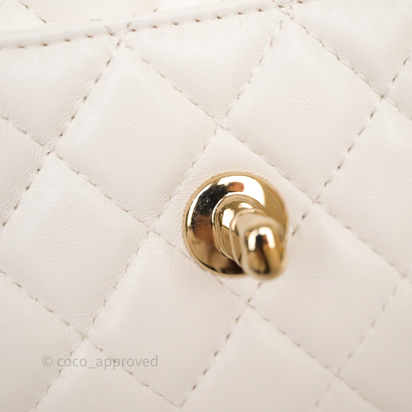 Chanel Large Heart Bag White Lambskin Gold Hardware