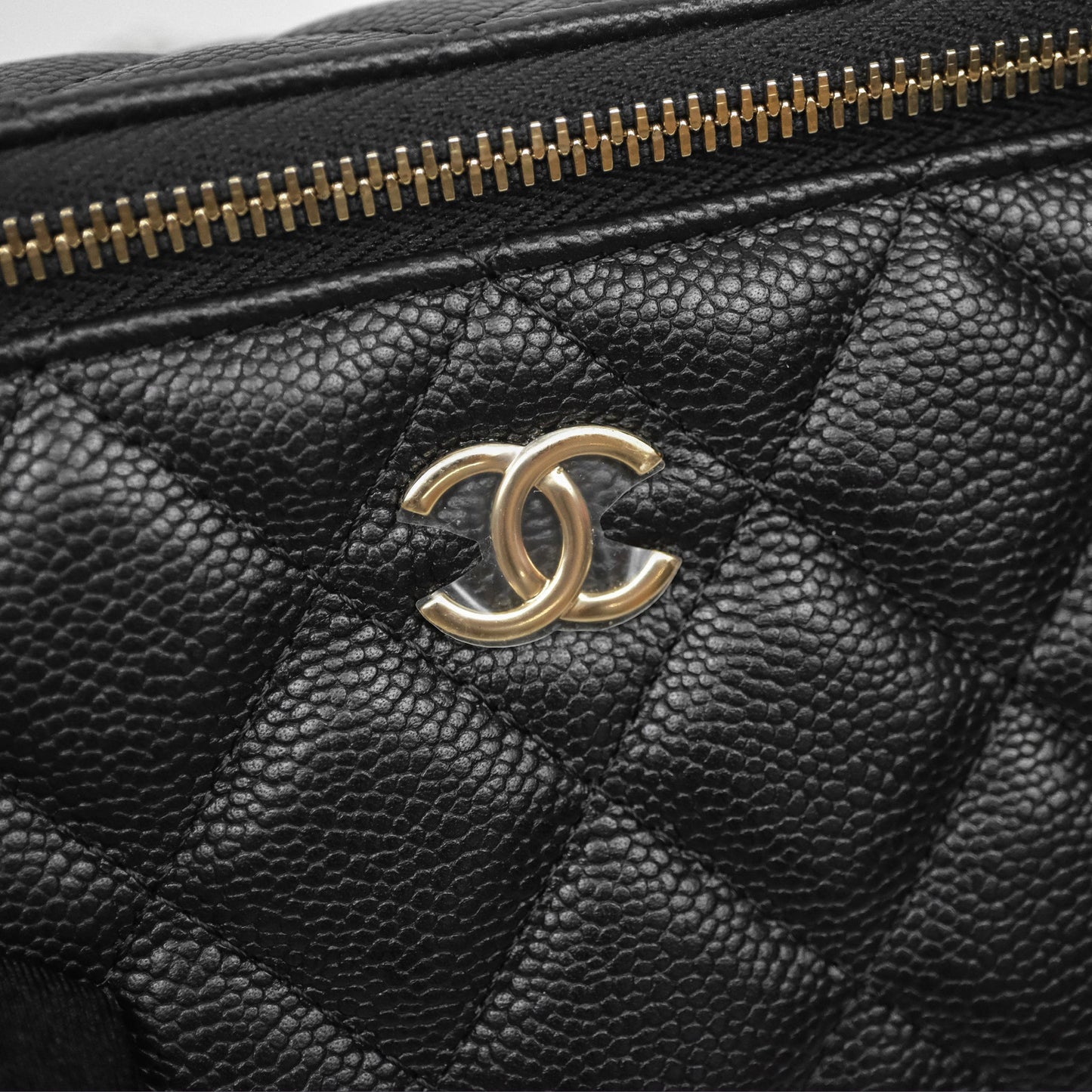 Chanel Classic Vanity with CC Logo Chain Caviar Gold Hardware