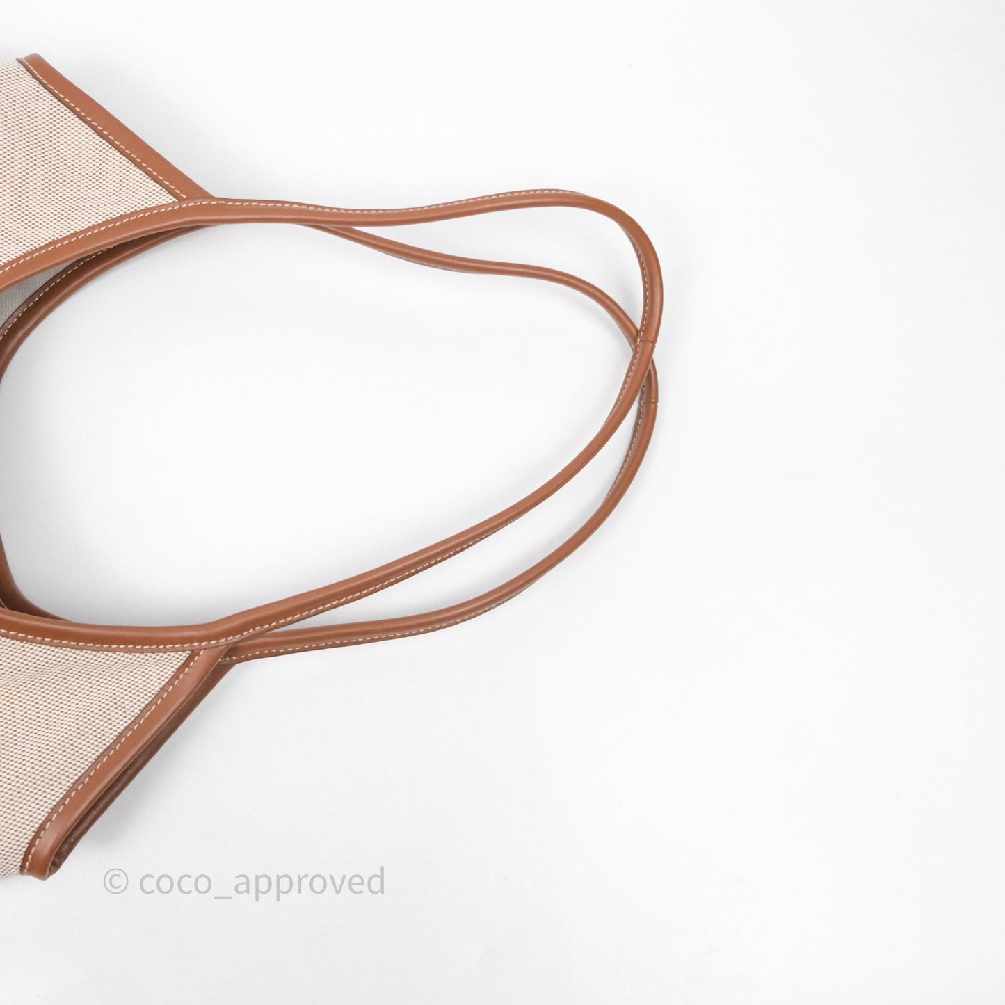 Miu Miu Ivy Tote Bag Canvas Beige/Brandy