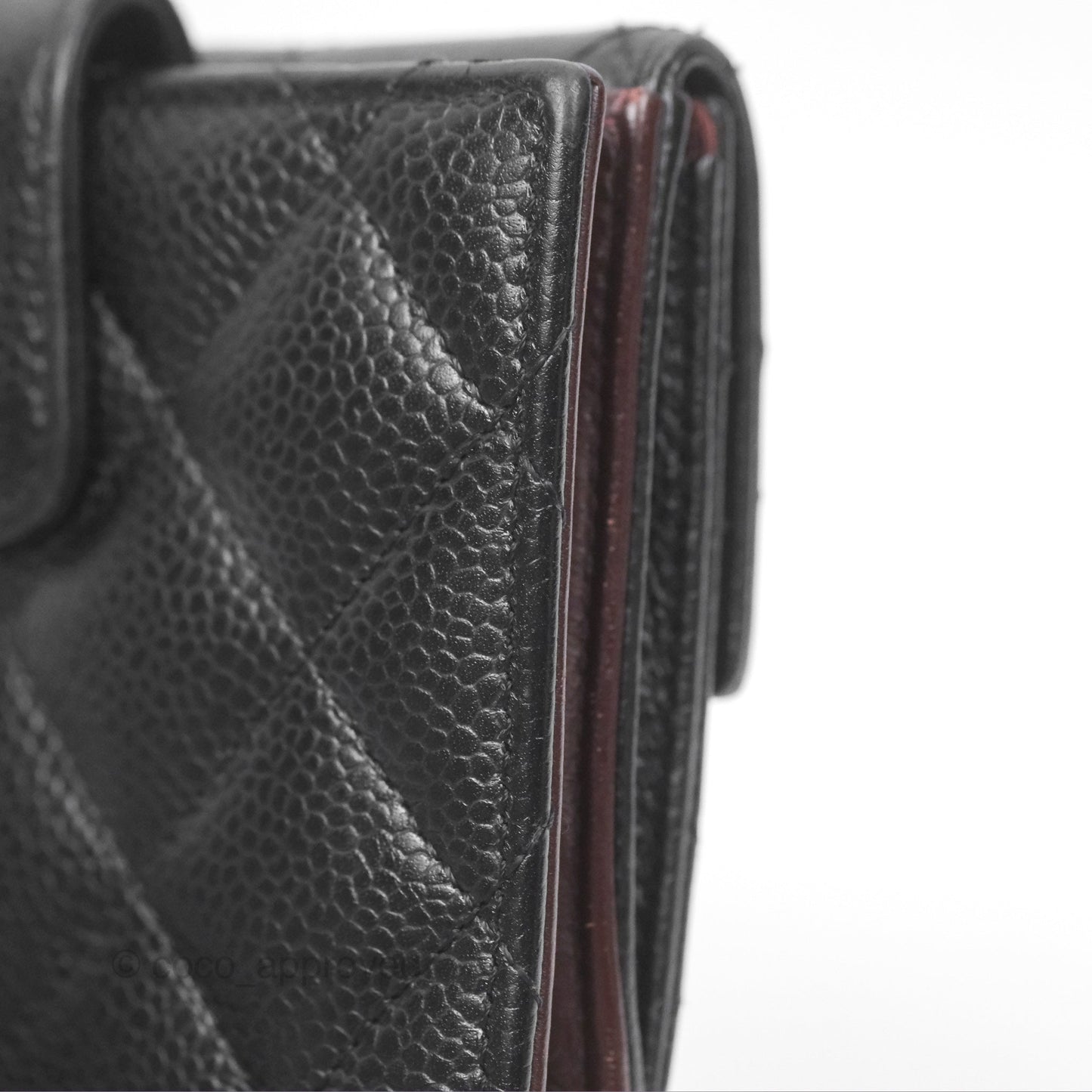 Chanel Quilted Short Flap Black Caviar Gold Hardware