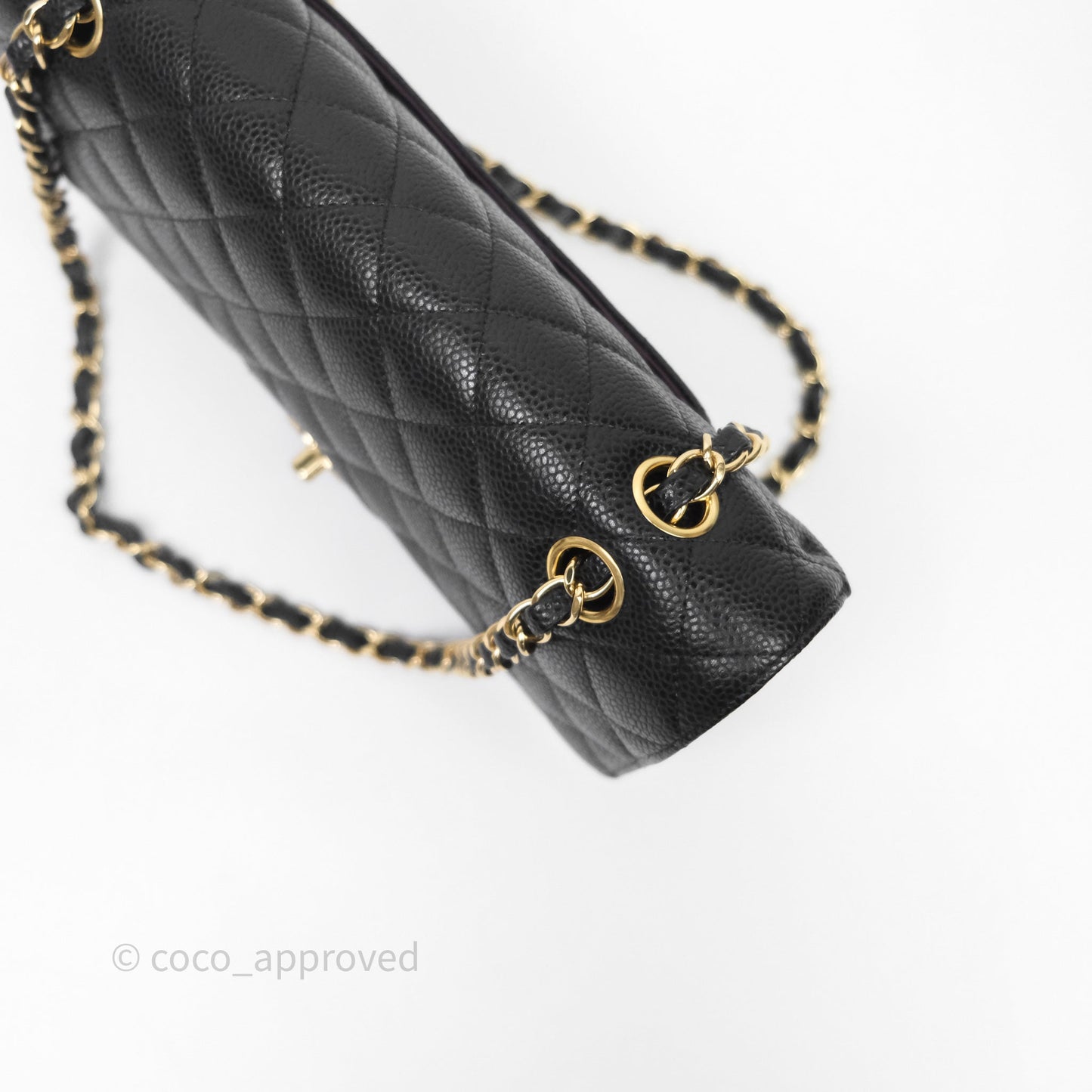 Chanel Classic Medium Flap Quilted Black Caviar Gold Hardware