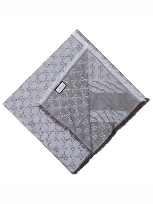Luxury Gucci Trending 2025 GG Jacquard Square Muffler Grey