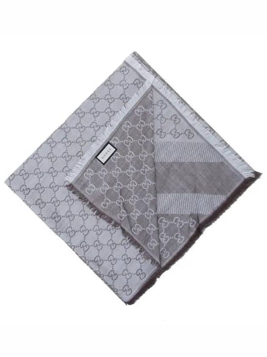 Luxury Gucci Trending 2025 GG Jacquard Square Muffler Grey