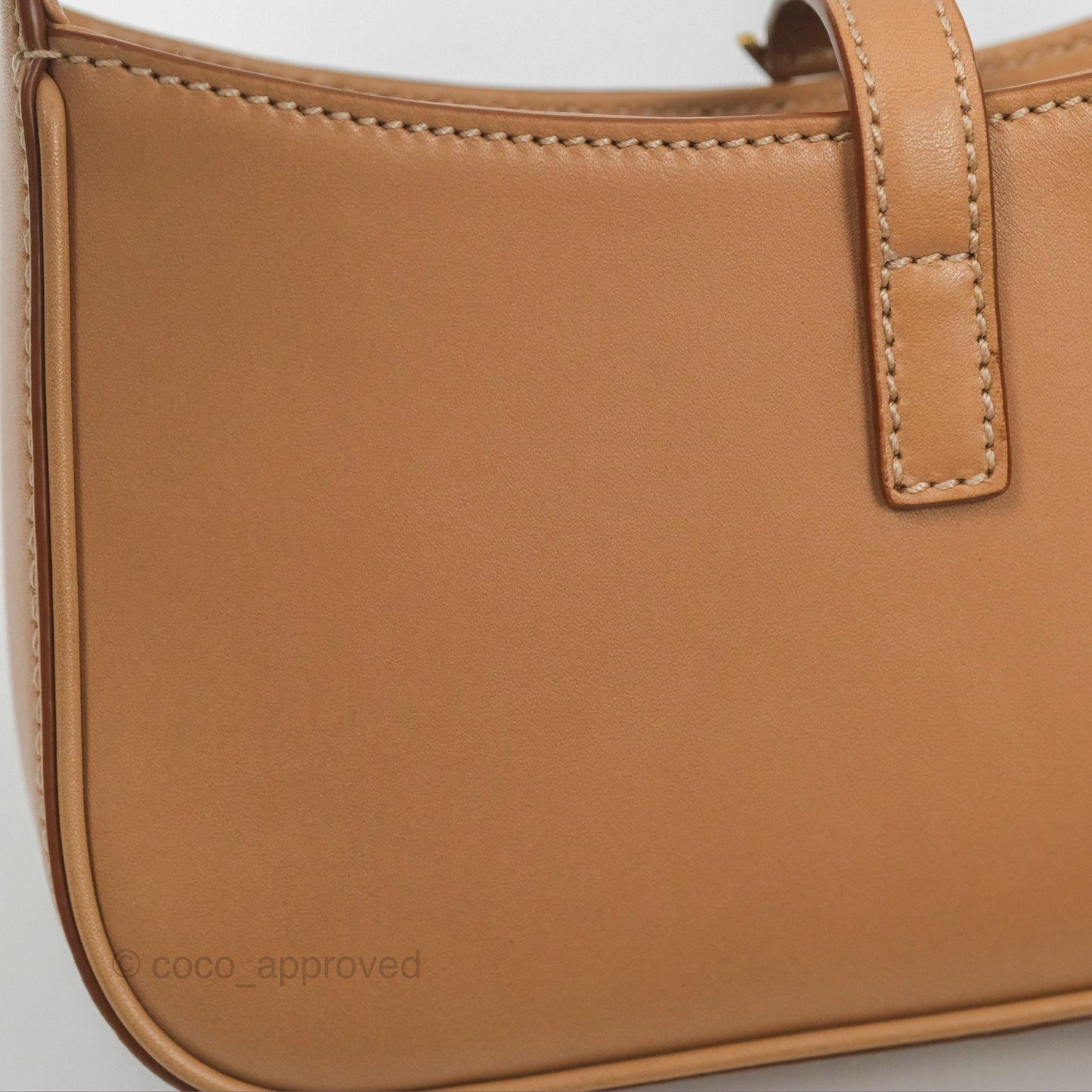 Saint Laurent Mini Le 5 À 7 Tan Calfskin Bronze Brass Hardware