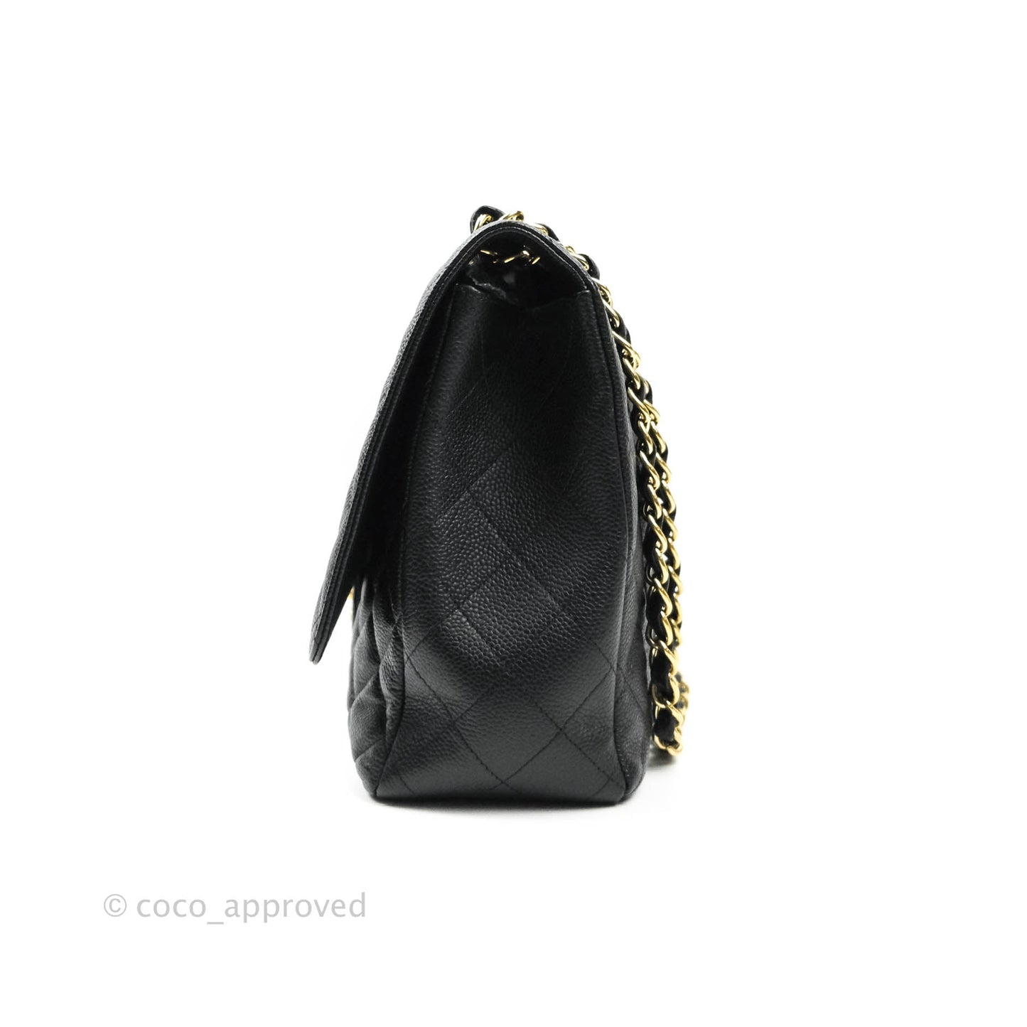 Chanel Classic Single Flap Maxi Black Caviar Gold Hardware