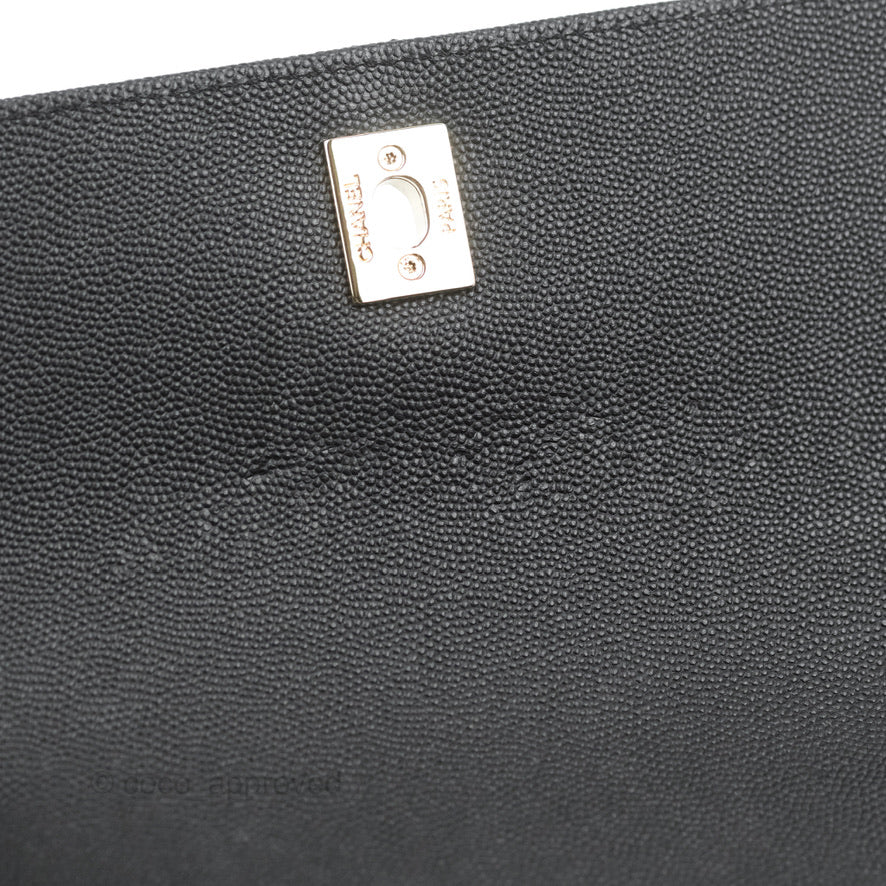 Chanel Quilted Medium Business Affinity Flap Black Caviar Gold Hardware