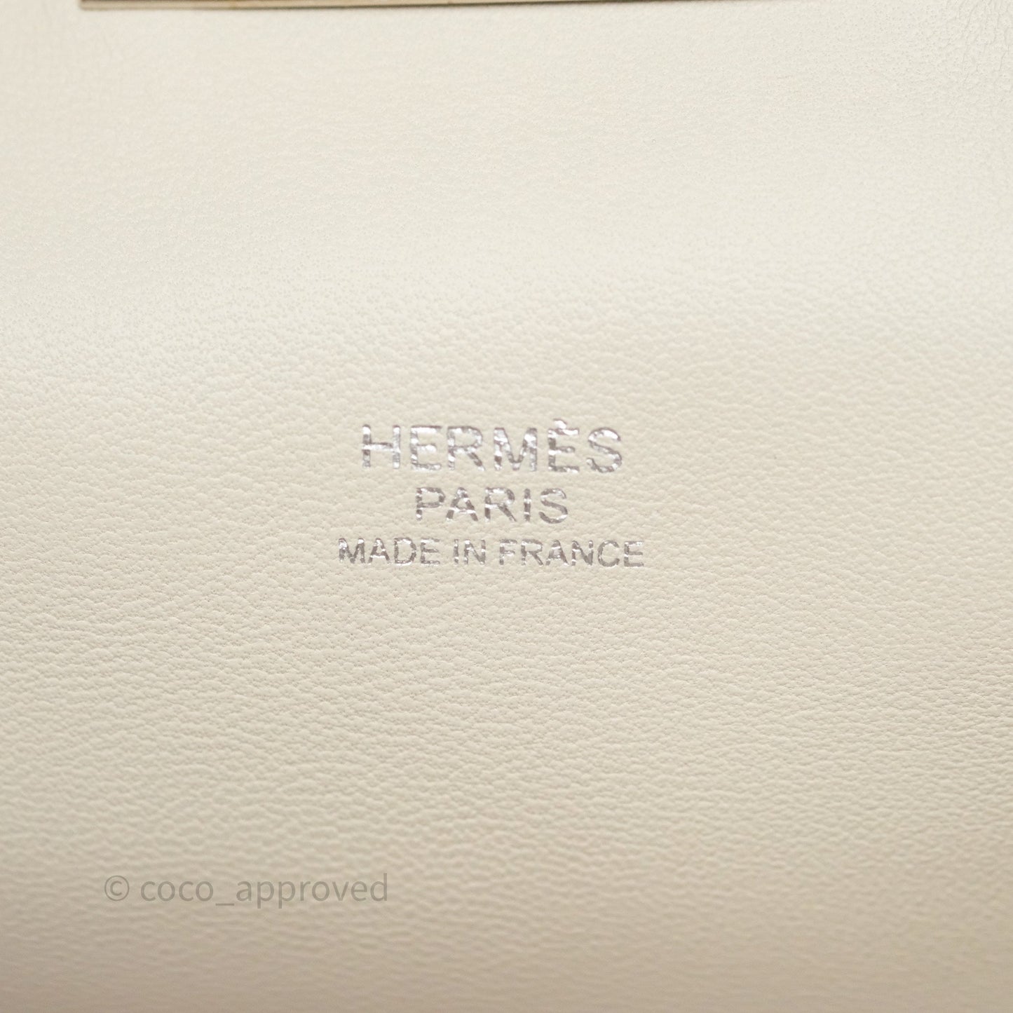 Hermès ToolBox 26 Craie 10 Togo/ Swift Palladium Hardware