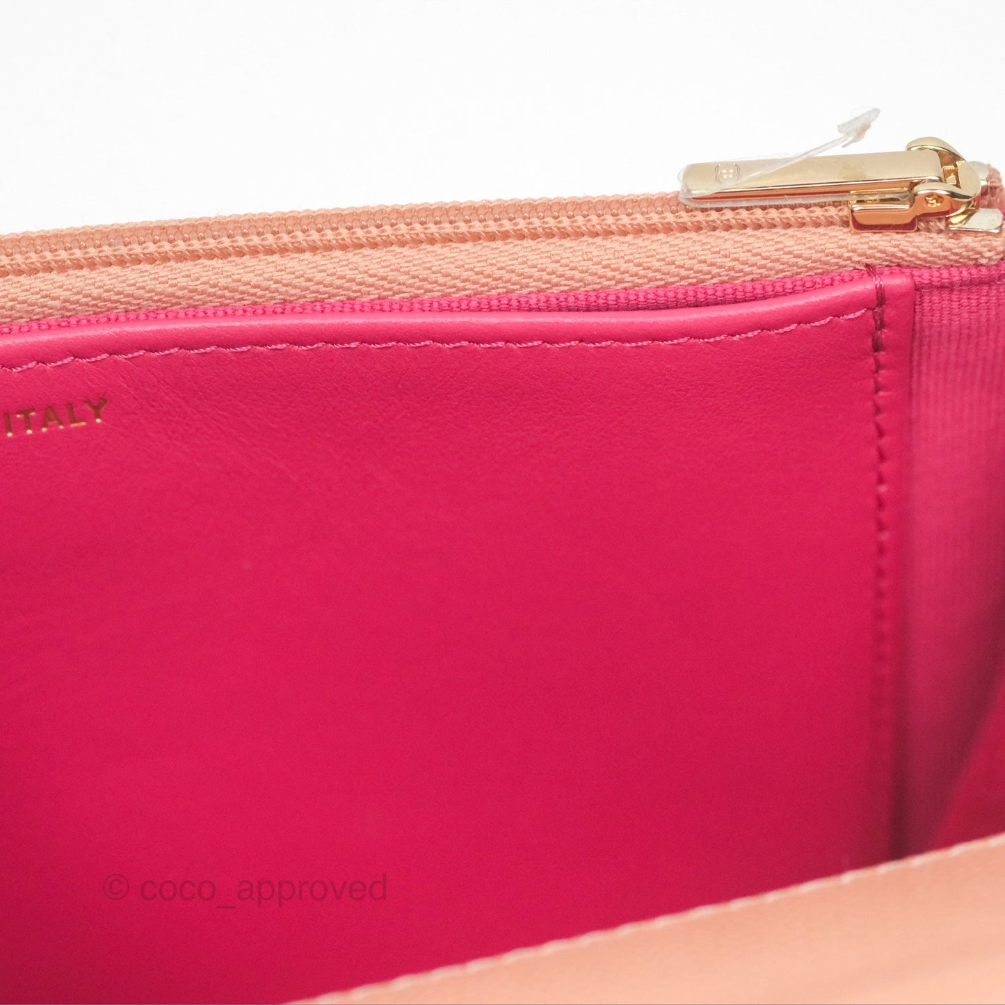 Chanel Quilted Wallet On Chain WOC Rosy Beige Caviar Gold Hardware