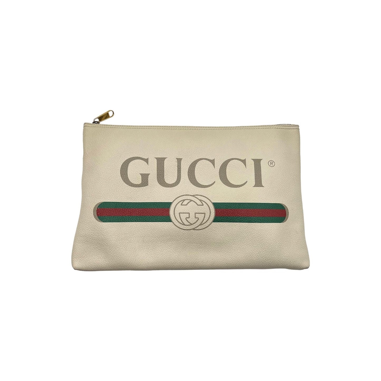 Luxury Gucci Large Graphic Print Portfolio Clutch