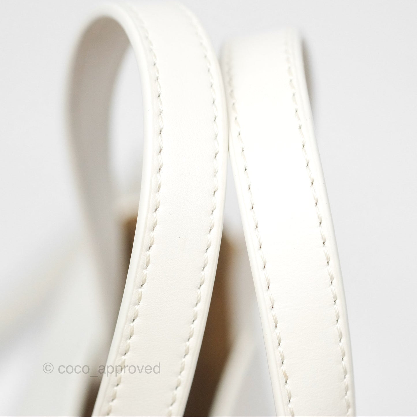 Loewe Mini Puzzle Fold Tote In Shiny Calfskin Soft White/ Paper Craft