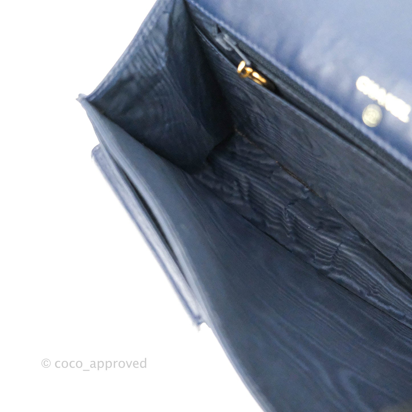 Chanel Vintage Denim Wallet On Chain WOC Gold Hardware