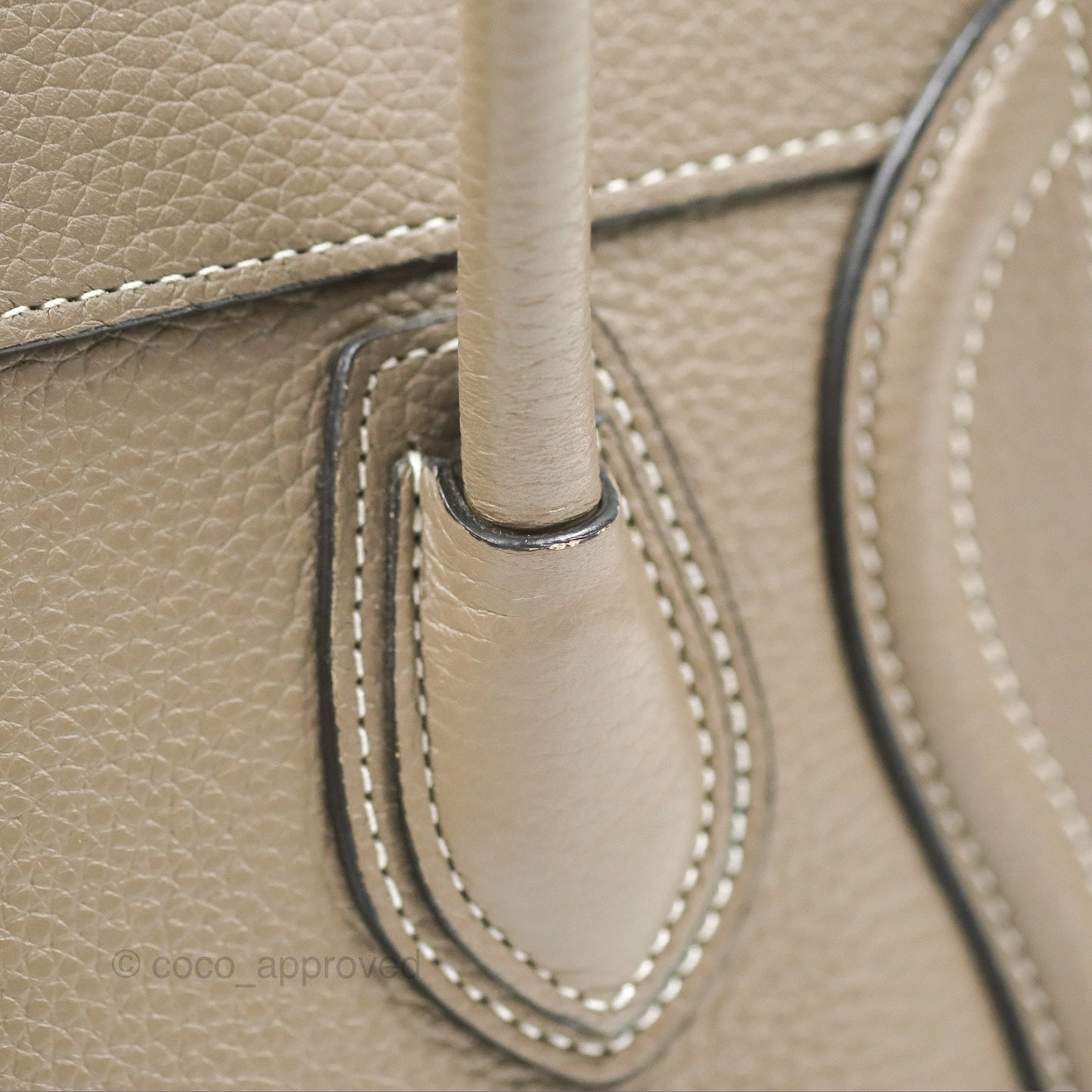 Celine Nano Luggage in Souris Drummed Calfskin