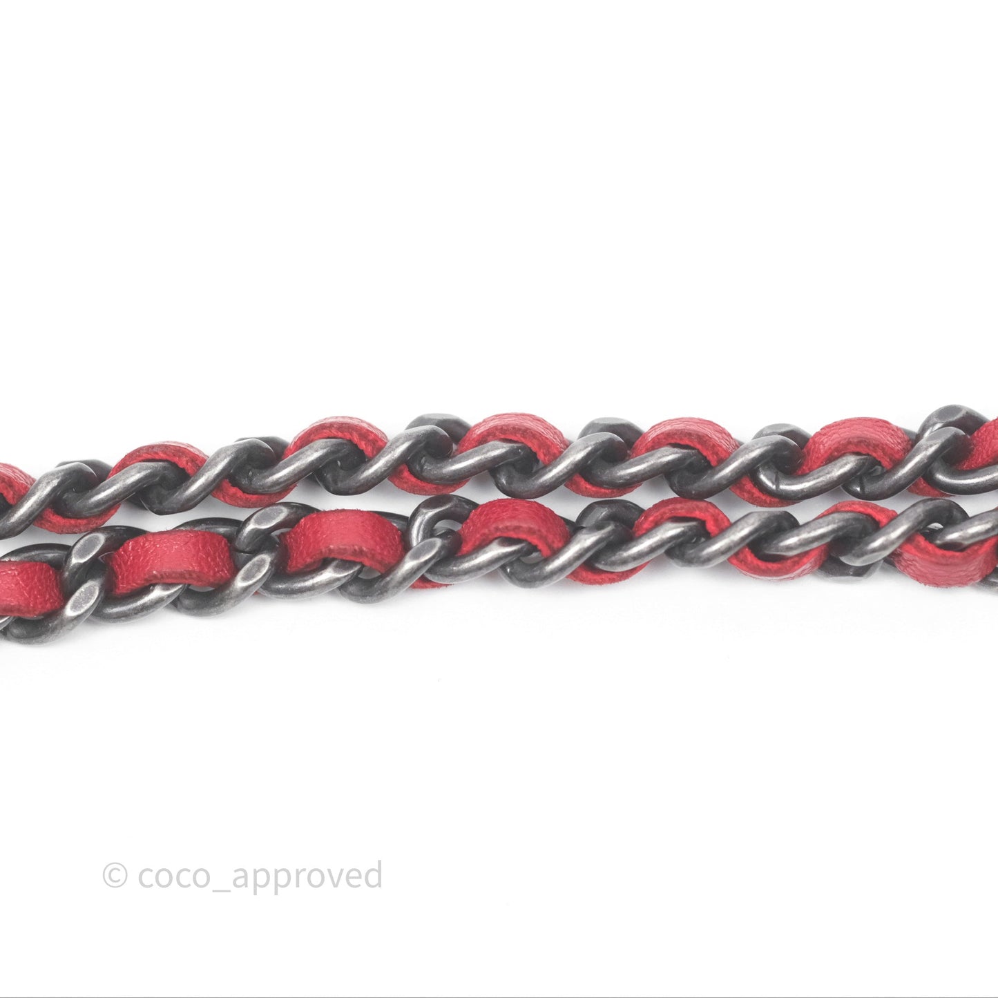 Chanel Boy Wallet on Chain WOC Red Lambskin Ruthenium Hardware