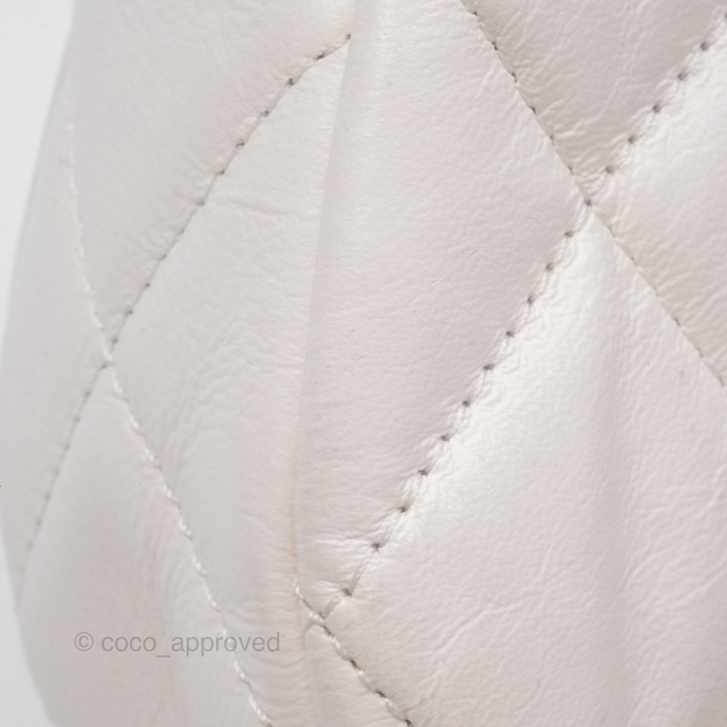 Chanel Hobo Bag White Aged Calfskin Aged Gold Hardware