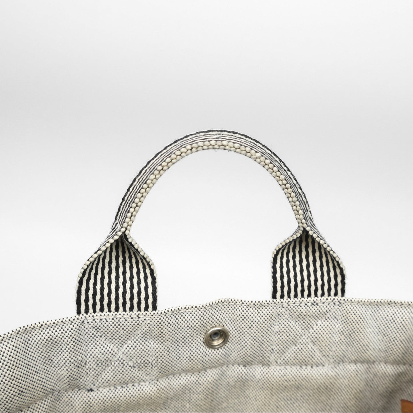 Hermès Herline Tote Bag Grey Canvas Palladium Hardware