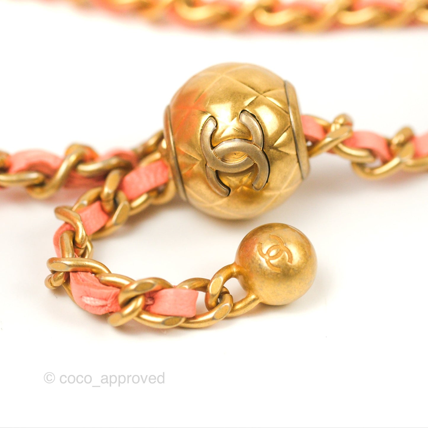 Chanel Mini Pearl Crush Vanity With Chain Orange Clair Gold Hardware