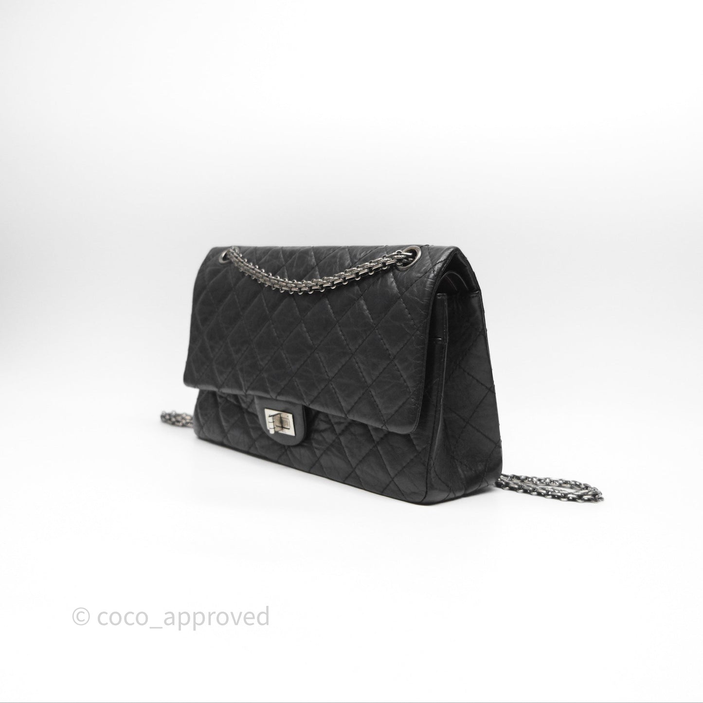 Chanel Quilted Reissue 226 Aged Calfskin Black Ruthenium Hardware