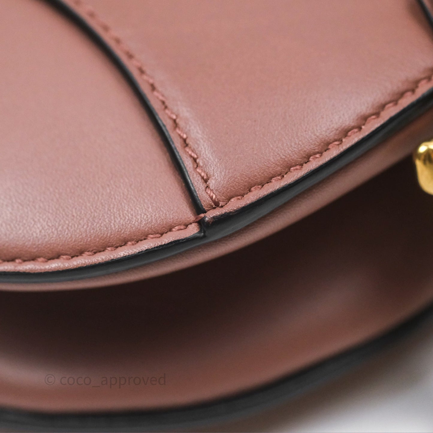 Christian Dior Mini Saddle Bag Rose Taupe Grained Calfskin Gold Hardware